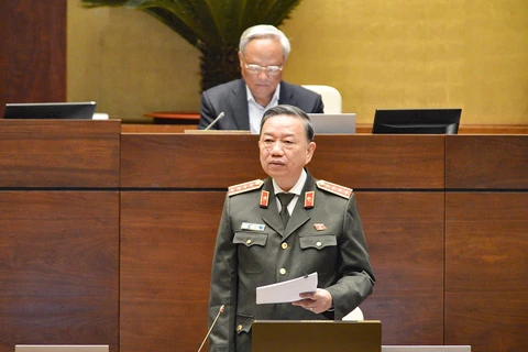 Bộ trưởng Tô Lâm. (Ảnh: CTV/Vietnam+)