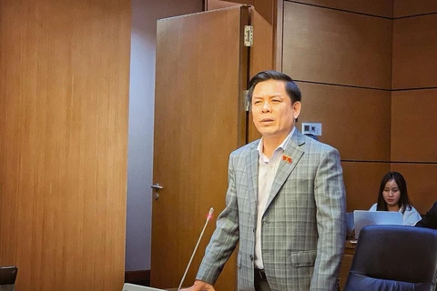 Bộ trưởng Bộ Giao thông Vận tải Nguyễn Văn Thể. (Ảnh: Xuân Mai/Vietnam+)