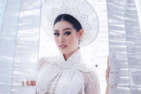 Hoa hậu Khánh Vân lọt top 20 "Hoa hậu của các Hoa hậu." (Ảnh: CTV/Vietnam+)