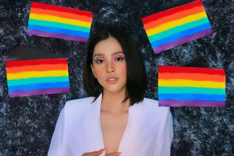 Nàng hậu cho biết cô có rất nhiều bạn bè thuộc cộng đồng LGBTQ+ và cô nhận thấy họ đều là những người tử tế, tình cảm và hơn hết còn rất tài năng. (Ảnh: CTV/Vietnam+)