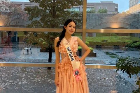 Hoa hậu Thanh Thủy vừa tham gia trình diễn tài năng tại sự kiện Talent Show của Miss International 2024. (Ảnh: NVCC)