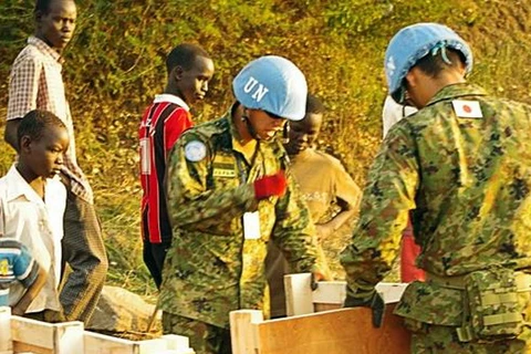 Lực lượng gìn giữ hòa bình của Liên hợp quốc tại Nam Sudan. (Nguồn: AFP)