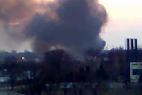 Đám cháy lớn thiêu rụi 5 xe tăng của quân đội Ukraine 