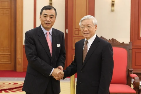 Tổng Bí thư Nguyễn Phú Trọng tiếp Đại sứ Trung Quốc