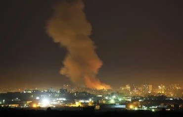 Một vụ không kích Dải Gaza của Israel. (Nguồn: Reuters)