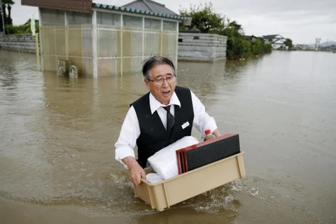 Ngập lụt tại Nhật Bản. (Nguồn: CNN)
