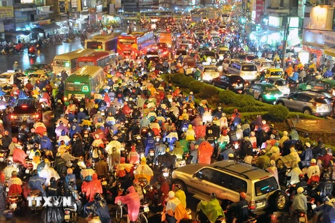 Ùn tắc giao thông tại Thành phố Hồ Chí Minh. (Nguồn: TTXVN)