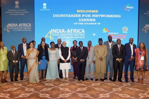 Thủ tướng Ấn Độ và các đại biểu sẽ dự Hội nghị thượng đỉnh Ấn Độ-châu Phi. (Nguồn: PTI)