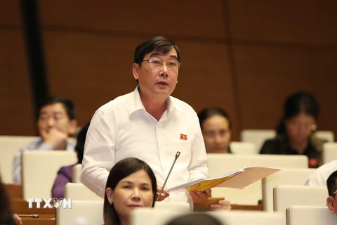 Đại biểu Quốc hội tỉnh Đồng Nai Hồ Văn Năm phát biểu ý kiến. (Ảnh: Phương Hoa/TTXVN)
