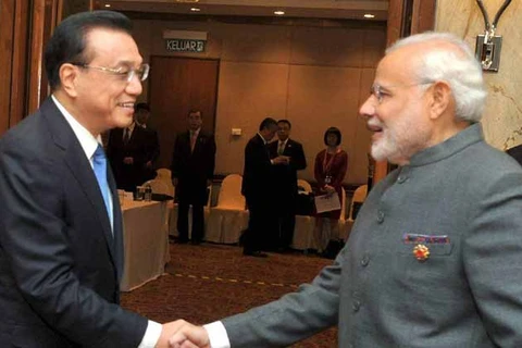 Thủ tướng Trung Quốc Lý Khắc Cường và người đồng cấp Ấn Độ Narendra Modi. (Nguồn: PTI)