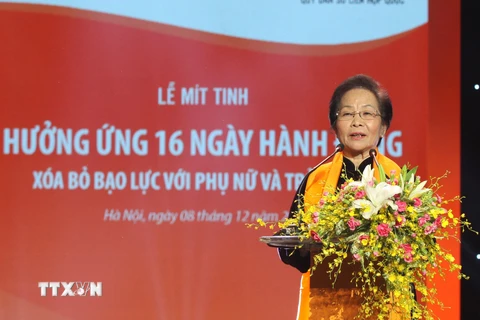 Phó Chủ tịch nước Nguyễn Thị Doan phát biểu. (Ảnh: Vũ Sinh/TTXVN)