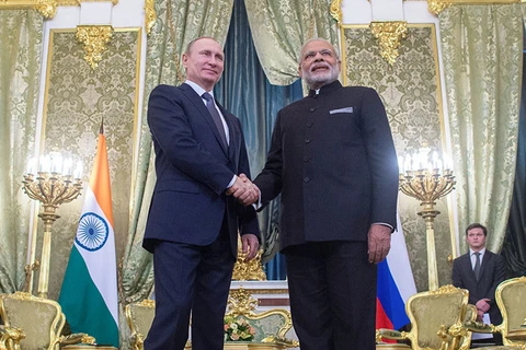 Tổng thống Nga Vladimir Putin và Thủ tướng Ấn Độ Narendra Modi. (Nguồn: Sputnik)