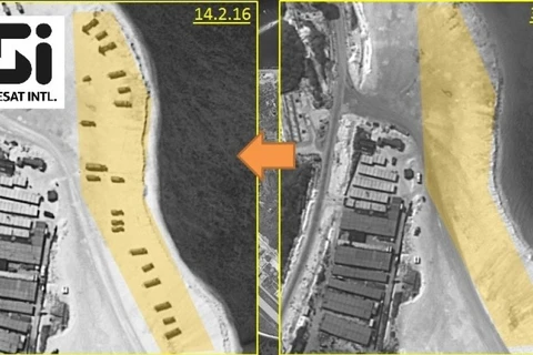 Hình ảnh cho thấy hệ thống tên lửa phòng không được Trung Quốc đưa ra đảo Phú Lâm (Nguồn: Fox News)