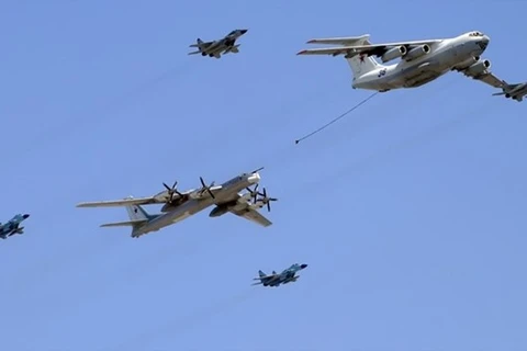Máy bay Nga tham gia không kích phiến quân tại Syria. (Nguồn: en.alalam.ir)