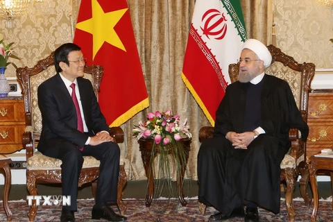 Chủ tịch nước Trương Tấn Sang hội đàm với Tổng thống Iran 