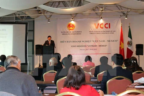 Quang cảnh Diễn đàn doanh nghiệp Việt Nam-Mexico tổ chức tại Hà Nội năm 2015. (Ảnh: Việt Hòa/TTXVN