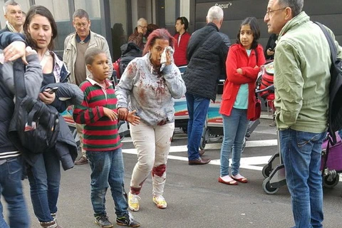 Người bị thương trong vụ khủng bố ở Brussels. (Nguồn: AFP)