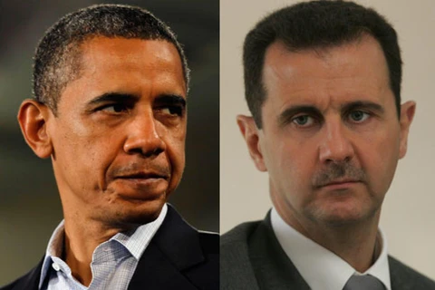 Tổng thống Mỹ Barack Obama (trái) và nhà lãnh đạo Syria Bashar al-Assad. (Nguồn: nydailynews.com)