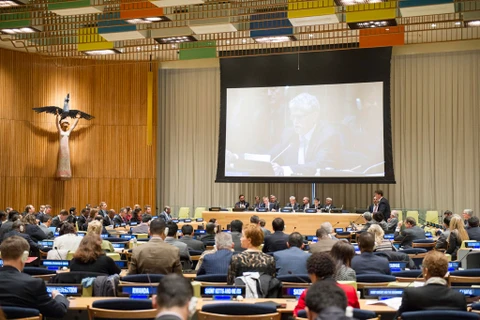 Quang cảnh một cuộc chất vấn không chính thức với ứng cử viên vị trí Tổng Thư ký Liên hợp quốc. (Nguồn: UN)