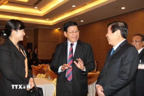 Thủ tướng Chính phủ Lào Thongloun Sisoulith làm việc tại Thành phố Hồ Chí Minh. (Nguồn: TTXVN)