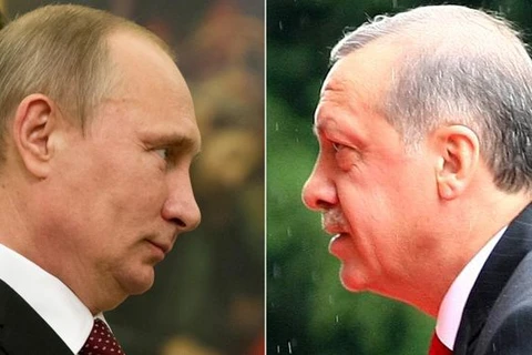 Tổng thống Nga và Thổ Nhĩ Kỳ. (Nguồn: AFP)