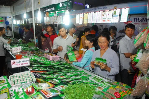 Một hội chợ tại Đồng bằng sông Cửu Long. (Nguồn: TTXVN)
