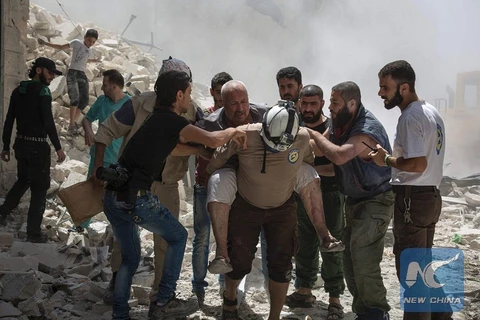 Người bị thương trong vụ đánh bom. (Nguồn: Syria.liveuamap.com)