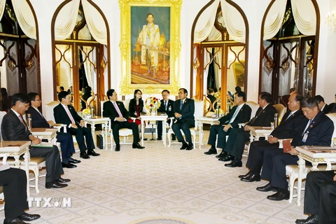 Bức ảnh chụp tháng 7/2015 trong dịp Thủ tướng Chính phủ Nguyễn Tấn Dũng thăm chính thức Vương quốc Thái Lan và họp Nội các chung Việt Nam-Thái Lan lần thứ 3. (Nguồn: TTXVN)