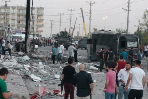 Hiện trường vụ đánh bom ở Thổ Nhĩ Kỳ. (Nguồn: Reuters)