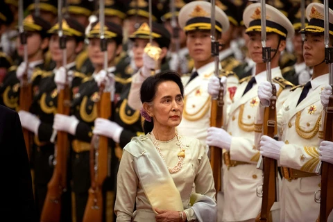 Cố vấn Nhà nước Myanmar Aung San Suu Kyi tại Trung Quốc. (Nguồn: AP)