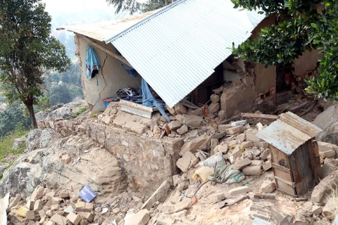 Cảnh tàn phá do động đất ở Tanzania. (Nguồn: AFP)
