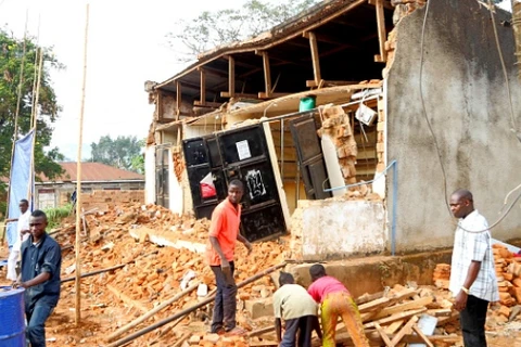 Cảnh đổ nát ở Tanzania sau động đất. (Nguồn: AFP)