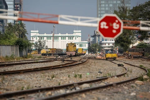 Một tuyến đường sắt ở Campuchia. (Nguồn: Cambodia Daily)