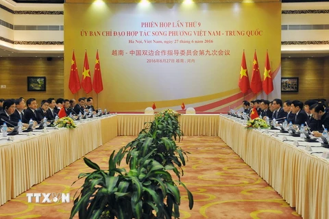 Phiên họp lần thứ 9 Ủy ban Chỉ đạo hợp tác song phương Việt Nam-Trung Quốc. (Ảnh minh họa. Nguồn: TTXVN)