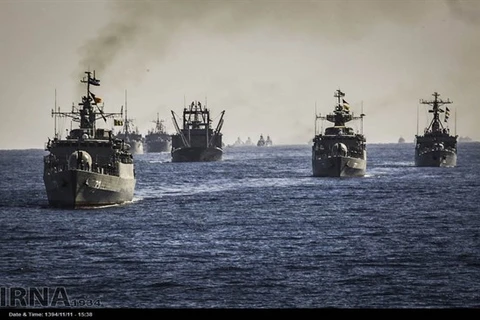 Các tàu chiến Iran tham gia một cuộc tập trận. (Nguồn: Iran-daily.com)