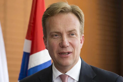 Bộ trưởng Ngoại giao Na Uy, Borge Brende. (Nguồn: 112.International)