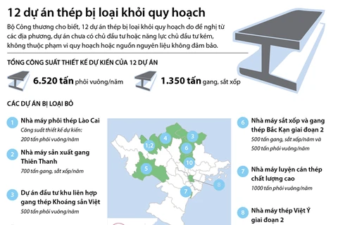 12 dự án thép bị loại khỏi quy hoạch.