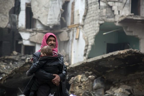 Nhiều người dân Syria đang bị mắc kẹt trong các cuộc giao tranh ở Aleppo. (Nguồn: AFP)