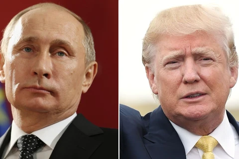 Tổng thống Nga Vladimir Putin (trái) và Tổng thống đắc cử Mỹ Donald Trump. (Nguồn: CNN)