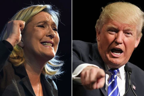 Bà Marine Le Pen được cho là có phong cách giống ông Donald Trump. (Nguồn: BBC)