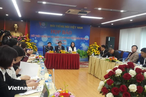 Quang cảnh buổi họp báo về việc ra mắt kênh VOV FM89. (Ảnh: Khôi Trần/Vietnam+)