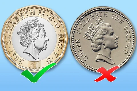 Chân dung nữ hoàng Anh được cập nhật trong đồng xu mới. (Nguồn: thesun.co.uk)
