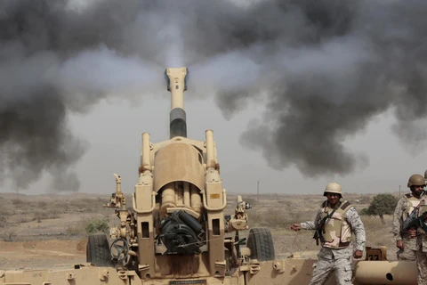 Các lực lượng Saudi Arabia bắn hạ 4 tên lửa đạn đạo từ Yemen. (Nguồn: AP)
