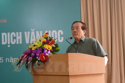 Chủ tịch Hội Nhà văn Việt Nam, nhà thơ Hữu Thỉnh. (Nguồn: Vietnam+)