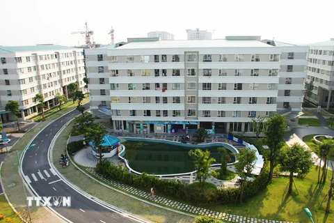 Một góc dự án nhà ở thu nhập thấp Đặng Xá, huyện Gia Lâm, Hà Nội. (Ảnh: Tuấn Anh/TTXVN)