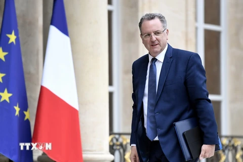 Ông Richard Ferrand tham dự cuộc họp nội các tuần ở Paris ngày 24/5. (Nguồn: AFP/TTXVN)