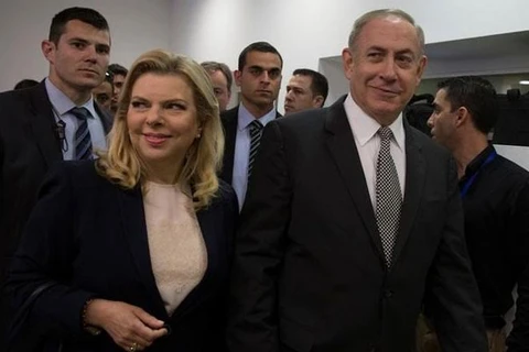 Thủ tướng Israel Benjamin Netanyahu và vợ. (Nguồn: Reuters)