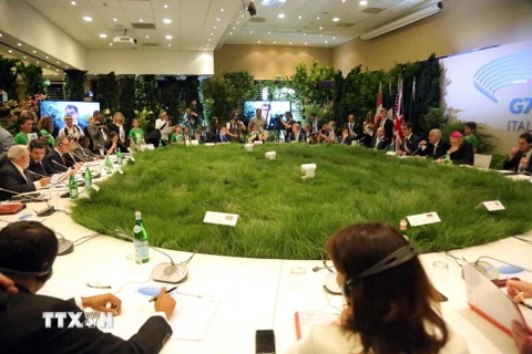 Các đại biểu thảo luận tại Hội nghị ở Bologna. (Nguồn: AFP/TTXVN)