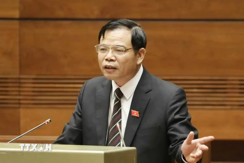 Bộ trưởng Bộ Nông nghiệp và Phát triển nông thôn Nguyễn Xuân Cường sẽ là người trả lời chất vấn đầu tiên. (Nguồn: TTXVN)