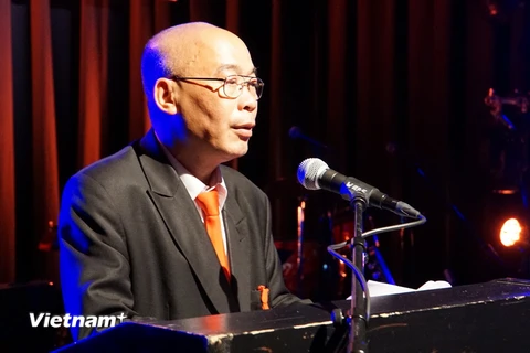 Ông Đào Minh Quang phát biểu tại buổi lễ ra mắt Quỹ. (Ảnh: Phạm Văn Thắng/Vietnam+)